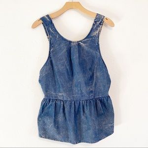 Maeve denim sleeveless top